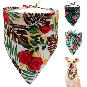 Bandana pour chien motif tropical