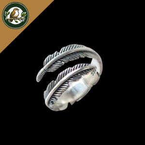 BAGUE OISEAUX – FINE PLUME ENROULÉE