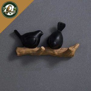 DÉCORATION MURALE OISEAUX – BOIS PORTE MANTEAUX