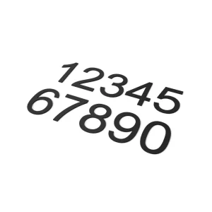 Numéro de maison RAL 9005 (police : Arial)