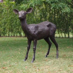 Statue en bronze Cerf 117x30x124cm (HxLxL)